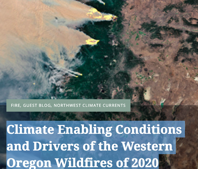 Climate Enabling Conditions and Drivers of the Western Oregon Wildfires of 2020