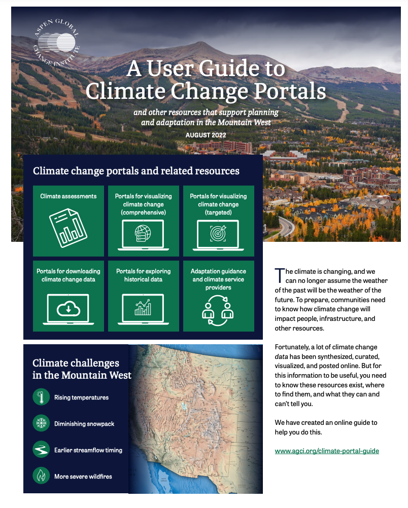 User Guide to Climate Data Portals